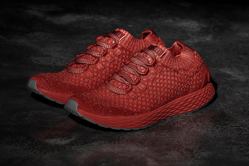 Light / Red Nobull Bright Reflective Knit Runner Women's Running Shoes | CA N1793W